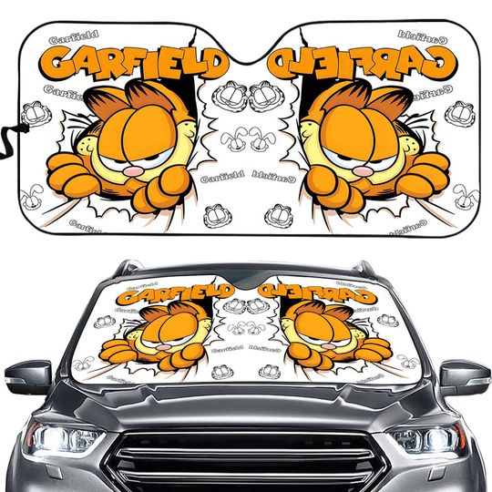 Garfield Windshield Sunshade - UV Protection, Cool Interior for RV & SUV, Easy I