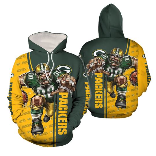 Gbss Team Packerss Pullover 3D Hoodies, Funny Football 3D Hoodie Men and Women