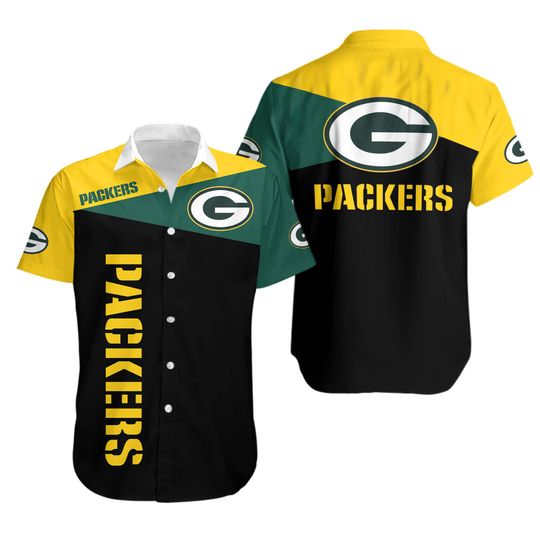 Green Bay Packers Classic Bold Stripe Summer Aloha Unisex Hawaiian Shirt