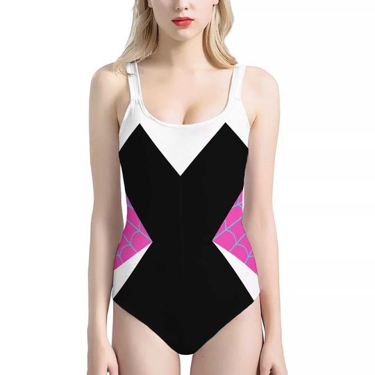 SPIDER GWEN STACY Inspired Spider Girl One-Piece Swimsuit Cosplay Spidergwen Beach Pool wear Alt Indie Bikini