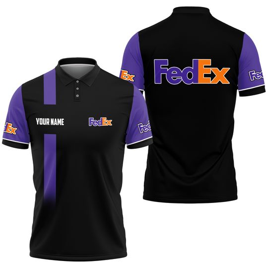 Personalized FedEx Polo Shirt, FedEx Ground 3D Printed Polo Shirt