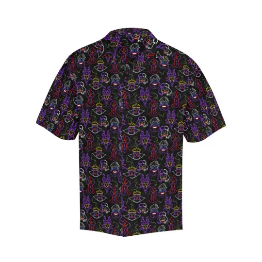 Discover Disney Neon Villains Halloween Hawaiian Shirt