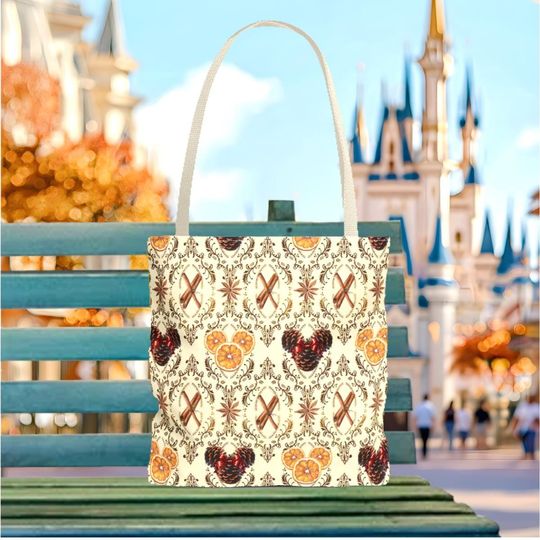 Vintage Autumn Mickey Tote Bag, Disney Tote Bag Gift