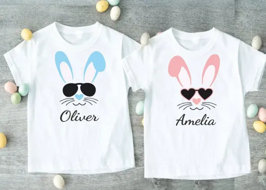 Discover Personalized Easter Bunny Egg Custom T-Shirt for Men Women Kids