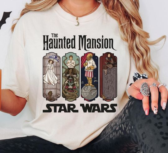 Discover Star Wars The Haunted Mansion Halloween Shirt, Disney Halloween T-Shirt, Vintage Stretching Room Halloween Tee, Galax'y Edge Halloween Party