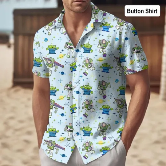 Discover Disney Buzz Lightyear And Alien Hawaiian Shirt
