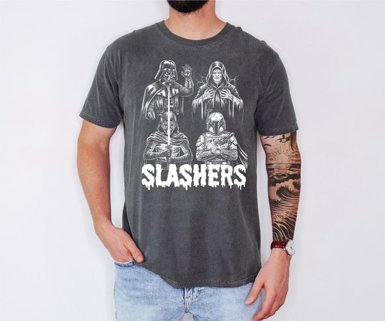 Discover Star Wars Slashers Shirt, Darth Vader The Mandalorian Tee, Spooky Season Star Wars Shirts, Halloween Slashers Tee