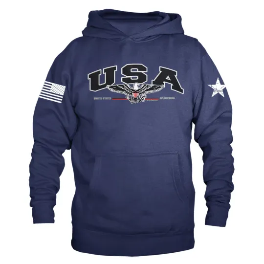 United States of America USA American Pride US Flag  Pullover Hoodie