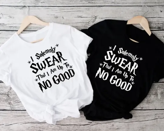 I Solemnly Swear I Am Up To No Good T-Shirt Halloween Men Women Kids