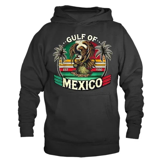Gulf of Mexico Golfo de mexico Est 1550 Retro Vintage Beach Hoodie
