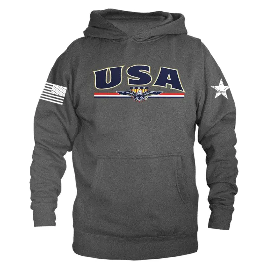 United States of America USA American Pride Fleece Pullover Hoodie
