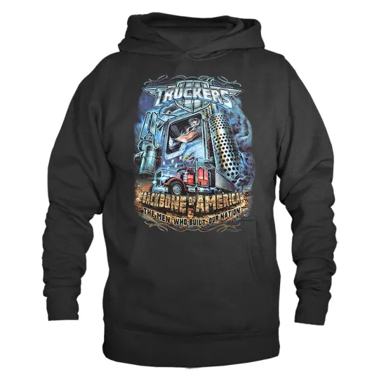 Discover Trucker Backbone of America American Pride Patriot Patriotic Hoodie