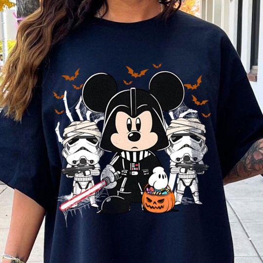 Discover Mickey Costume Darth Vader Stormtrooper Light Saber T-Shirt,Trending Unisex Tee, Disneyland Vacation Trip Gift 2025