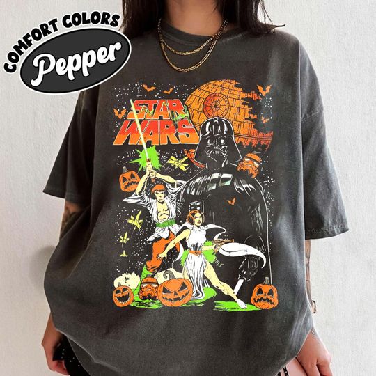 Discover Star Wars Halloween Shirt, Dath Vader Shirt, Trick Or Treat Shirt, Spooky Season Shirt, Disney Haloween Shirt, Gift For her