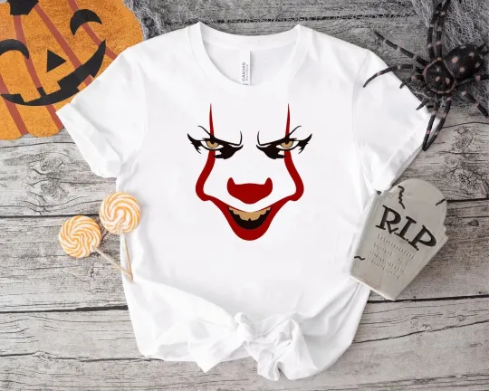 Discover You'll Float Too Halloween T-Shirt It Movie Scary Face Tee for Men Women Kids