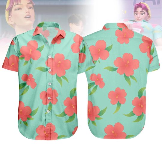 Discover Kpop Demon Hunters Hawaii Shirt, Abby Hawaiian Shirt, Saja Boys Button Up Shirt, Gift for Kpop Lover