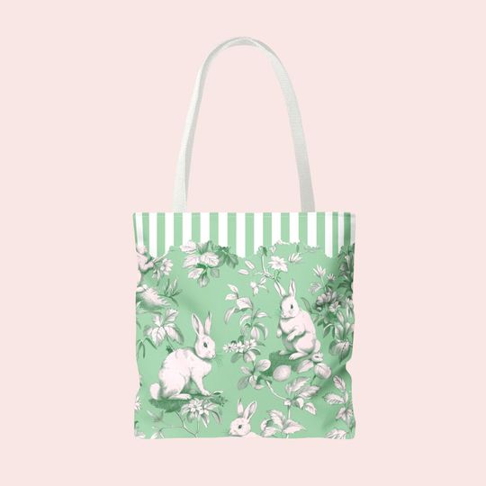 Discover Toile Bunnies Tote Bag, Disney Tote Bag Gift
