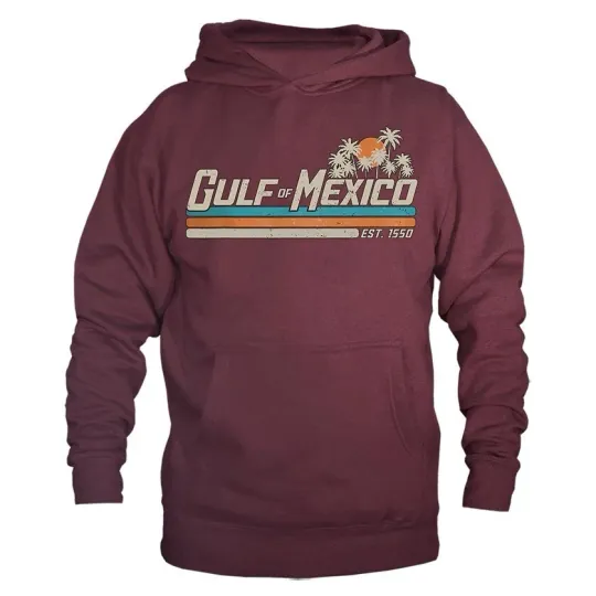 Gulf of Mexico Golfo de mexico Est 1550 Retro Vintage Beach Hoodie
