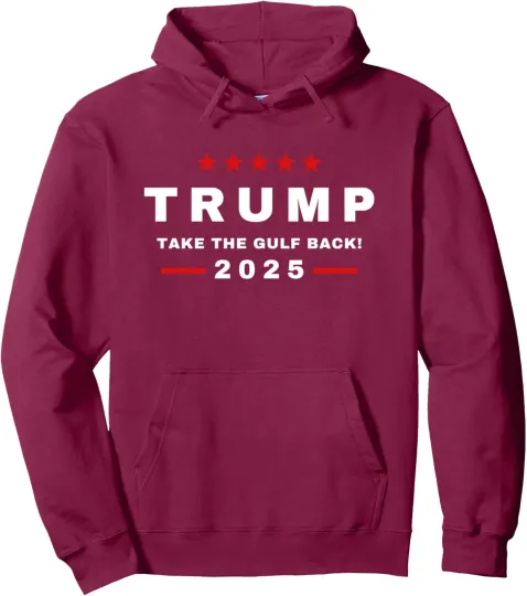 Discover Trump Take The Gulf Back 2025 USA America 4th July Unisex Hooded Sweatshirt