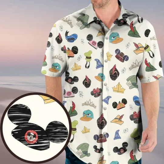 Discover Disney Happiest Kingdom Magic Kingdom Tropical Summer Hawaiian Shirt