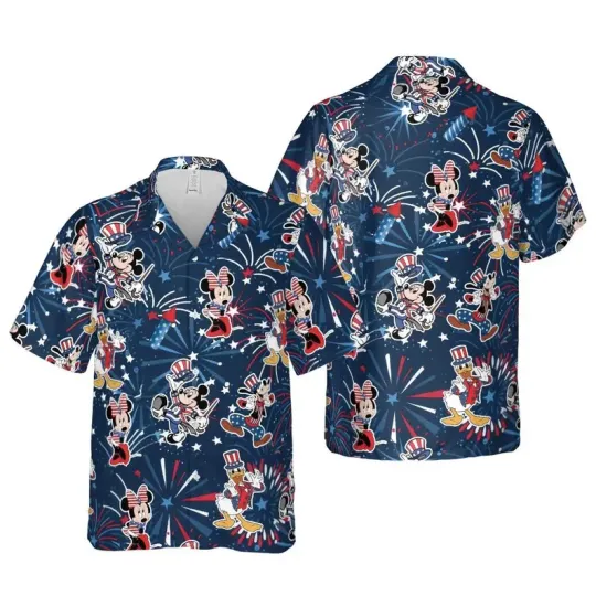 Discover Disney Mickey And Friends 4th Of July Patriotic Hawaiian Shirt