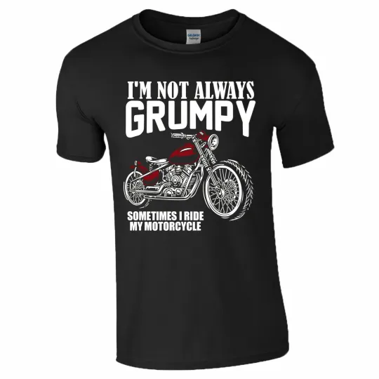Discover Grumpy Motorcycle Rider T-Shirt for Dad and Grandad