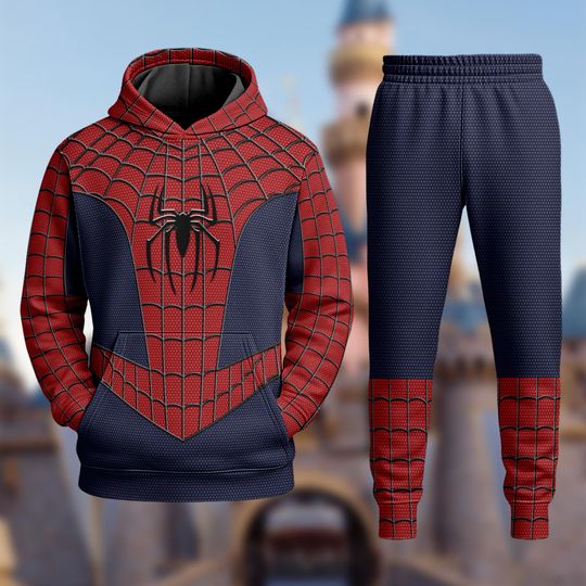 Disney Spider Man Inspired Halloween Costume Hoodie, Peter Parker Cosplay Costume Sweatshirt, Spiderman 3D Halloween Cosplay Costume