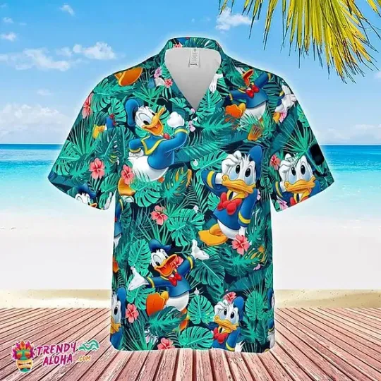 Discover Disney Donald Duck Summer Holiday Beach Hawaiian Shirt Summer Aloha S-5XL