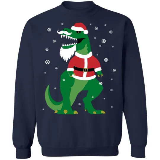 Discover T-Rex Santa Ugly Christmas Sweater Men’s Sweatshirt