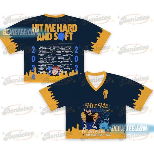 Discover Billi Hit Me Hard and Soft Tour Crop top Football Jersey Full Mesh, Billi Shirt