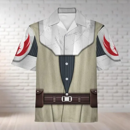 Discover Disney Star Wars Obi Wan Kenobi Cosplay Costume Halloween Hawaiian Shirt