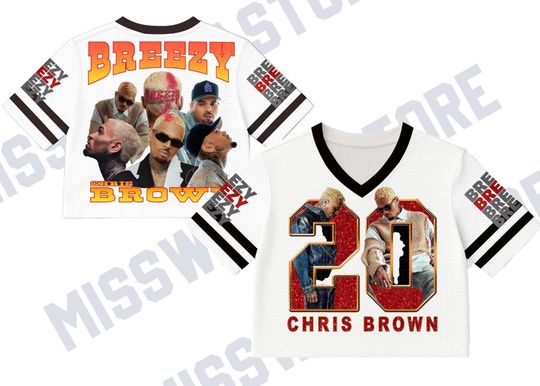 Discover Personalized Chris Brown 'Breezy' Jersey Shirt, Custom Fan Apparel, Trendy & Unique Gift for Music Lovers Personalized Gift, Custom Jersey