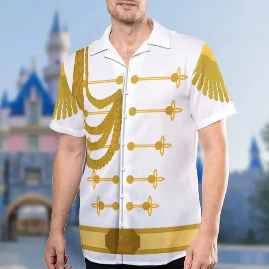 Discover Disney Cinde Prince Charming Cosplay Halloween Hawaiian Shirt
