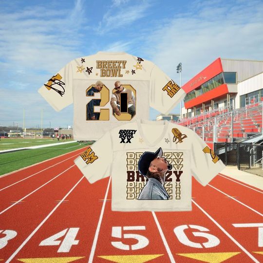 Discover Chris Brown Crop top Football Jersey, Personalized Breezy Bowl Crop top Jersey, Chris Brown Fans, Summer 2025 Breezy Bowl XX, Breezy XX Tour
