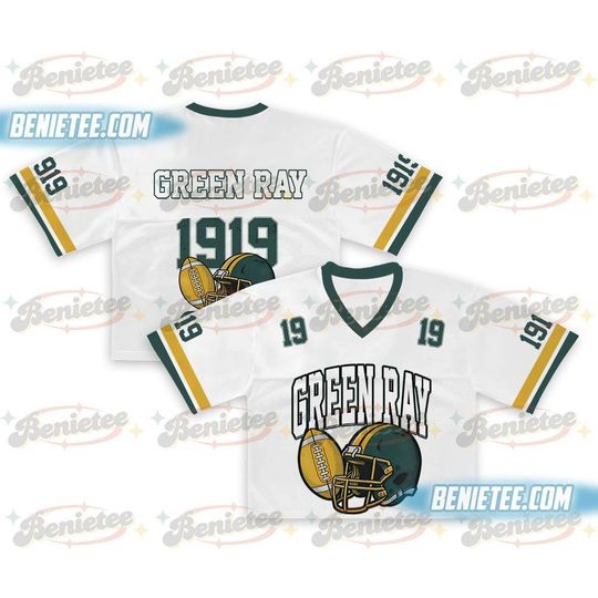 Discover Green Bay Croptop Mesh Football, Retro Green Bay Game Day Croptop Mesh Football