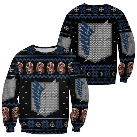 Anime AO Titan Ugly Christmas Sweater