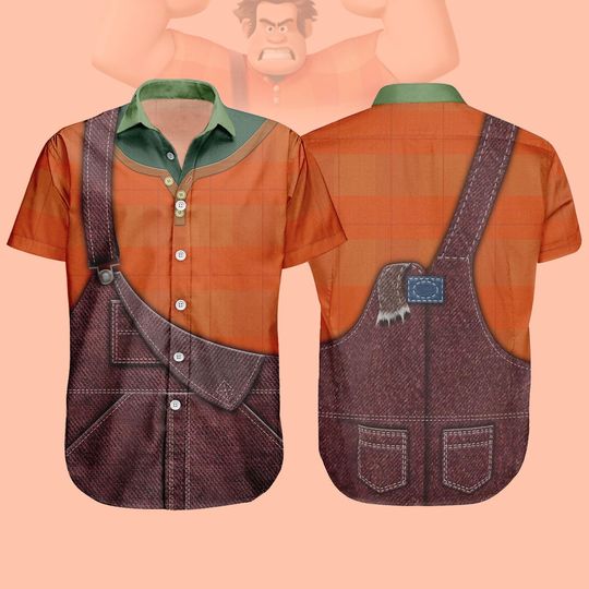 Discover Halloween Ralph Wreck-It Ralph Costume, Disney Cosplay Button Shirt, Disneyland Halloween, Ralph Costume, Halloween Party 2025