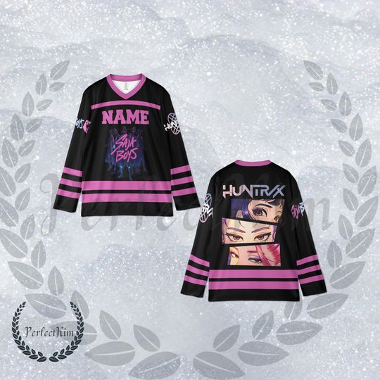 Discover HUNTRX Saja Boys Hockey Jersey, Kpop Demon Hunter Shirt, Saja Boy Hockey Jersey, Jinu Shirt, Kpop Huntrix Merch, Saja Mira, Saja boys Shirt