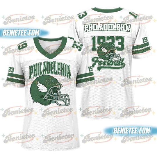 Philadelphia Game Day Mesh Football Jersey, Retro Clipart Football Jersey