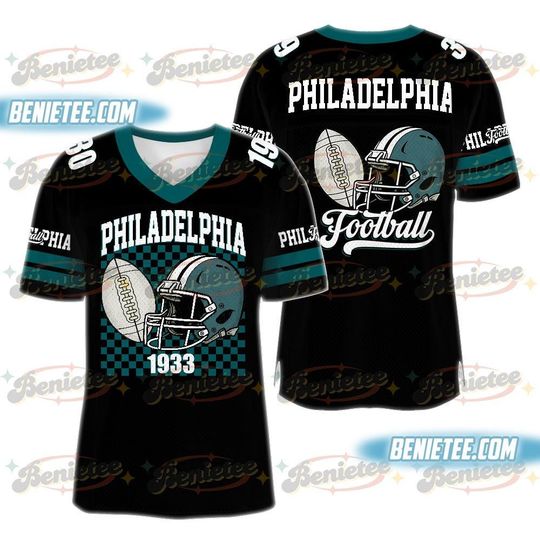 Philadelphia Football Jersey, Retro Philadelphia Game Day Football Jersey