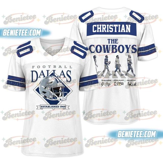 Dallas Cowboys Mesh Football Jersey, Vintage Retro Cowboys Football Jersey