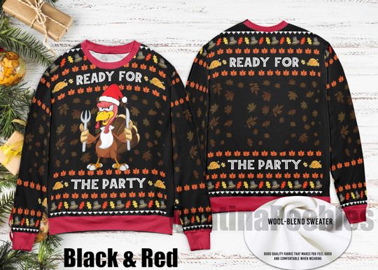 Discover Funny Ugly Xmas Sweater, Turkey Christmas Sweater, Ugly Sweater for Men and Women