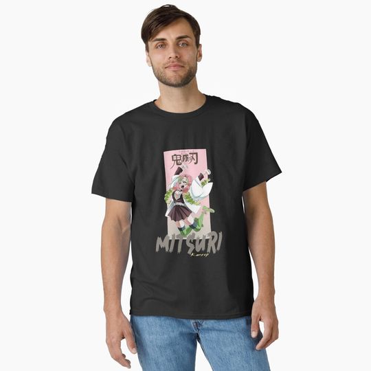 Mitsuri Kanroji - demon Classic T-Shirt, Fan Art Anime Design Classic T-Shirt