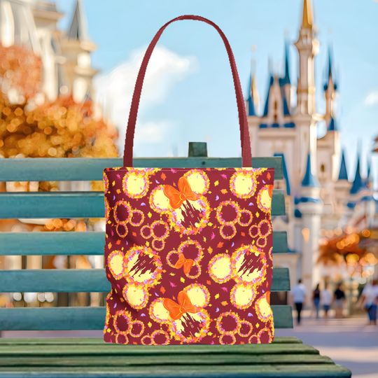 Autumn Leaves Mickey Tote Bag, Disney Tote Bag Gift
