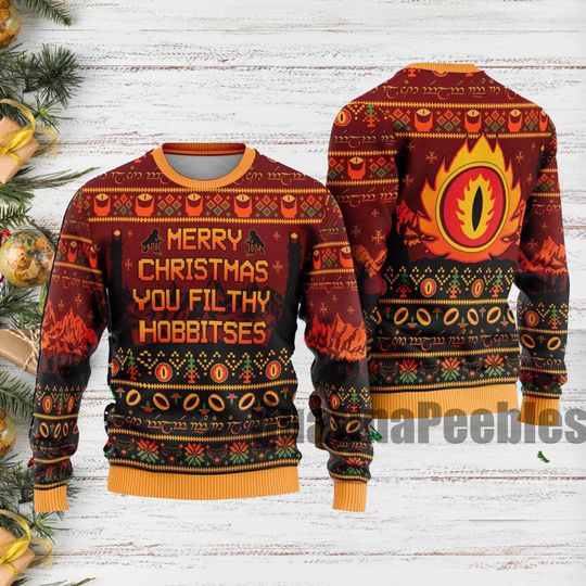 Discover Merry Christmas You Filthy Hobbitses Ugly Christmas Sweater