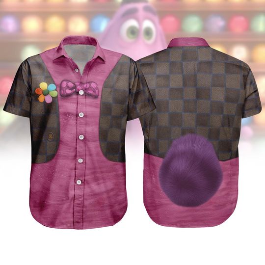 Discover Bing Bong Costume Button Shirt, Inside Out Bing Bong Cosplay Shirt, Inside Out Halloween Shirt, Inside Out 2 Shirt, Halloween Gift