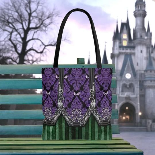 Haunted Mansion Damask Tote Bag, Disney Tote Bag Gift