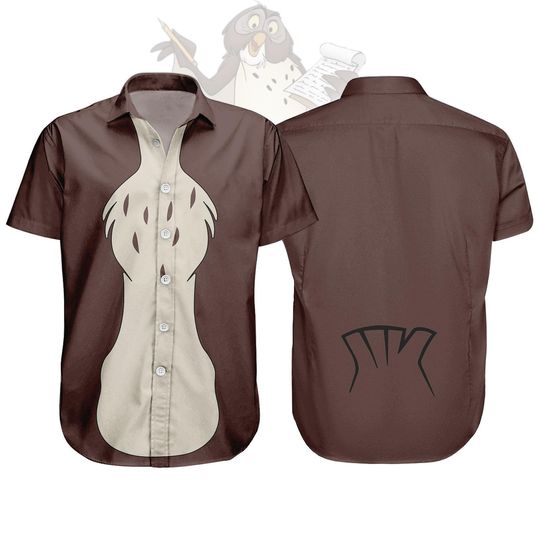 Discover Owl Winnie The Pooh Costume Button Shirt, Disney Owl Men Shirt, Disney Running Costume, Halloween Party Shirt