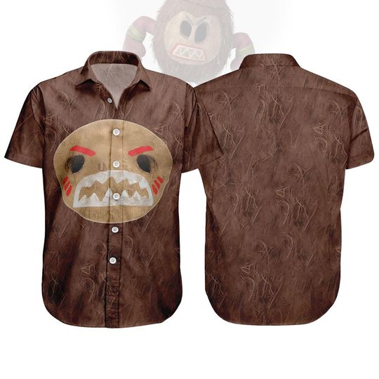 Discover Halloween Kakamora Moana Cosplay Costume Button Shirt, Moana Princess Men Shirt, Disney Trip, Trick Or Treat Shirt, Spooky Season