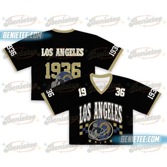 Los Angeles Game Day Croptop Mesh Football, Los Angeles Football Fan Gifts Croptop Mesh Football